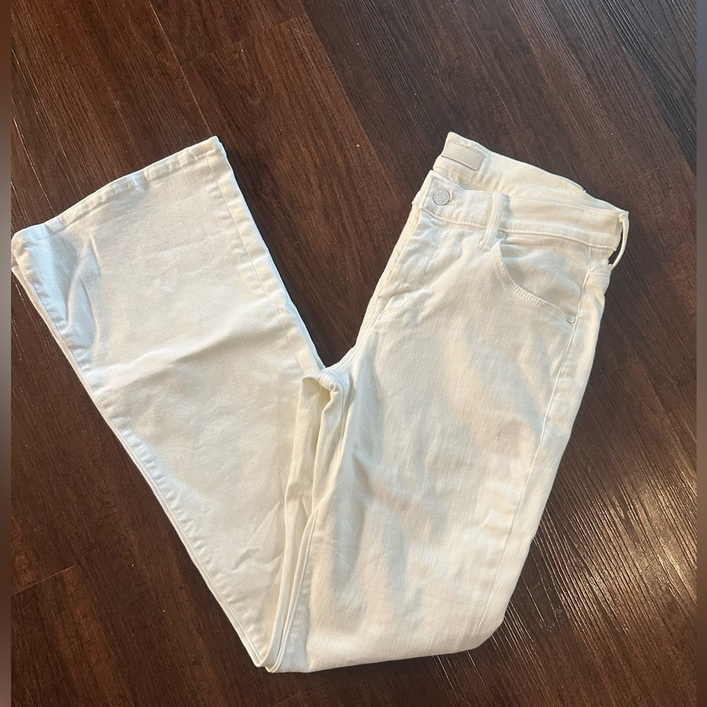 MOTHER Women's Boot Cut Jeans in Cream